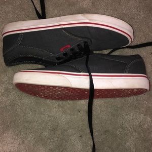 Gray and Red Size 8 Vans